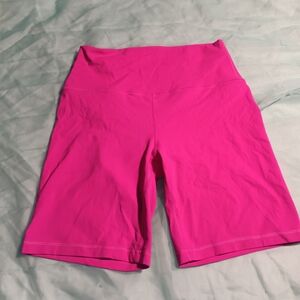 High-Waist Hot Pink Women's Bike Shorts